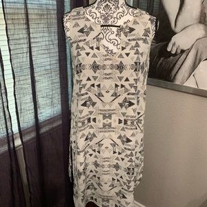 Black and white bar III dress